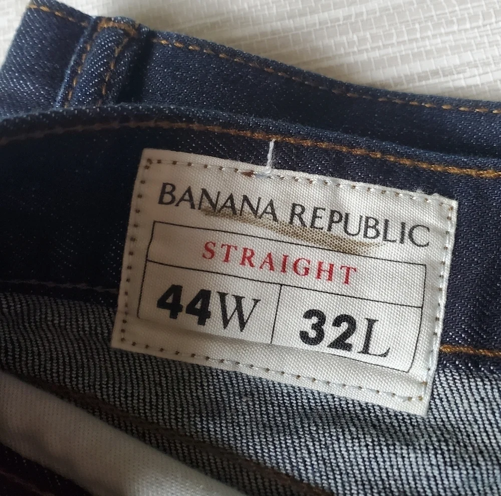 Banana Republic Men's Classic Straight Leg Jeans Dark Indigo Size 44 x 32 RT$120